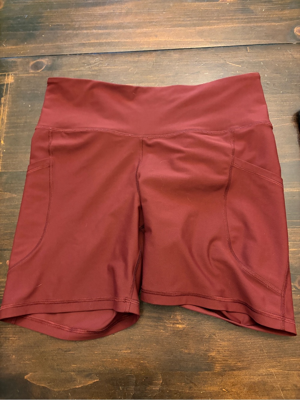 Old Navy Women’s Burgundy Bike Shorts with Side Pockets